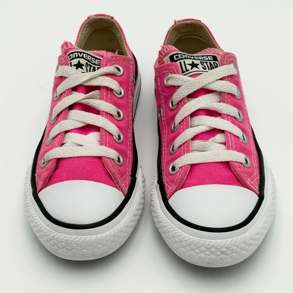 Converse All Star Chuck Taylor Low Lace Up Hot Pink Slater Sneakers - Little Kid